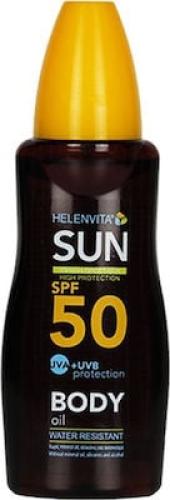 HELENVITA Sun Body Oil Αδιάβροχο Αντηλιακό Λάδι Spf50 200ml