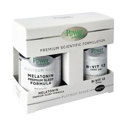 POWER HEALTH Platinum Range Promo Melatonin Premium Sleep Formula 30 Κάψουλες & B12 1000μg 20 Ταμπλέτες