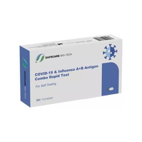 SAFECARE Covid-19 & A+B Antigen Combo Test Ανίχνευσης Αντιγόνων SARS-CoV-2 & Γρίπης Τύπου A-B 1τμχ