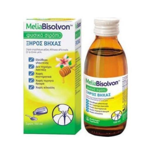 SANOFI Melia Bisolvon Φυσικό Σιρόπι για τον Ξηρό Βήχα 100ml