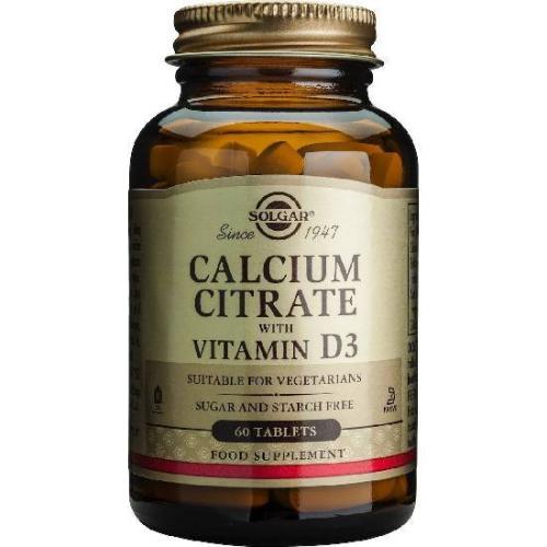 SOLGAR Calcium Citrate with Vitamin D3 60tabs