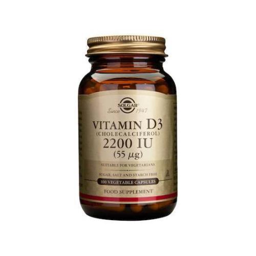 SOLGAR Vitamin D3 (Cholecalciferol) 2200IU (55 µg) 100veg caps