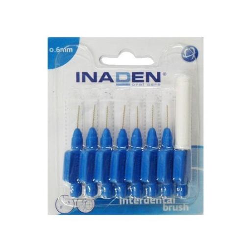 INADEN IInterdental Brushes Μεσοδόντια Βουρτσάκια Μπλε 0.6mm 8 Τεμάχια