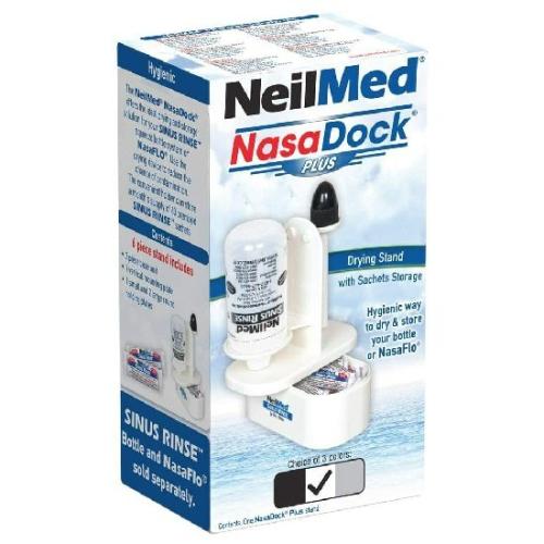 NEILMED Nasa Dock Plus Drying Stand with Packet Storage Βάση Υγιεινής Αποθήκευσης Συσκευής Ρινικών Πλύσεων 1 τεμάχιο