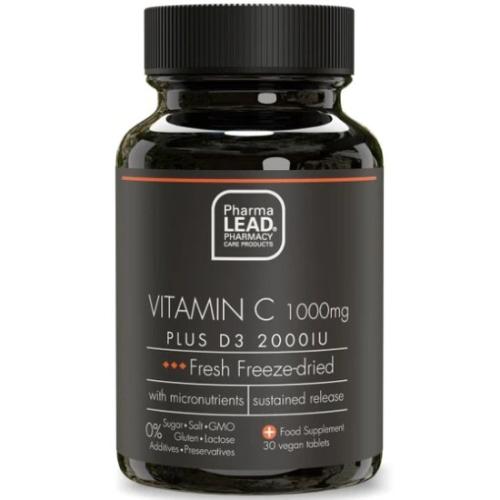 PHARMALEAD Black Range Vitamin C 1000mg Plus D3 2000 IU 30 κάψουλες