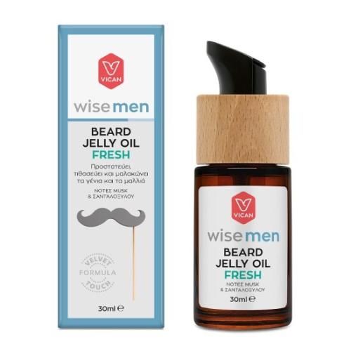 VICAN Wise Men Beard Jelly Oil Fresh Λάδι για τη Γενειάδα & τα Μαλλιά 30ML