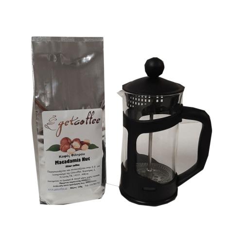 Καφές Φίλτρου Macadamia Nut Getcoffee 250g μαζί με καφετιέρα