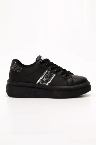 Sneakers Δίσολα με Λεπτομέρεια - Μαύρο