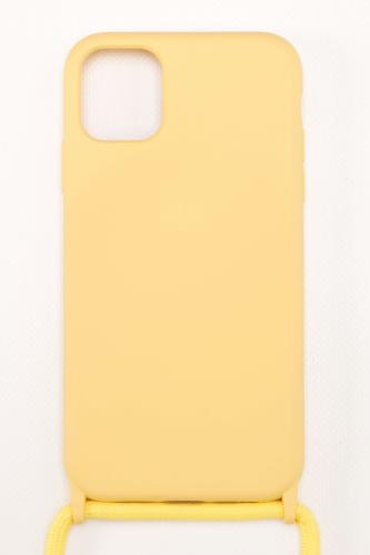 Silicone Case με Κορδόνι (IPhone 11ProMax) - Κίτρινο