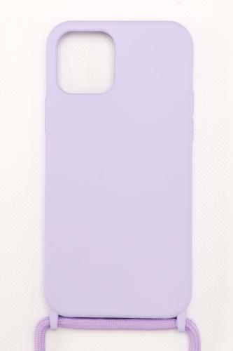 Silicone Case με Κορδόνι (IPhone 11ProMax) - Λιλά