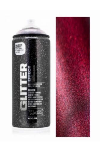 MONTANA CANS SPRAY CANS MONTANA GLITTER EFFECT 400ML - RED-MONT-CANS-GLITTER-RED