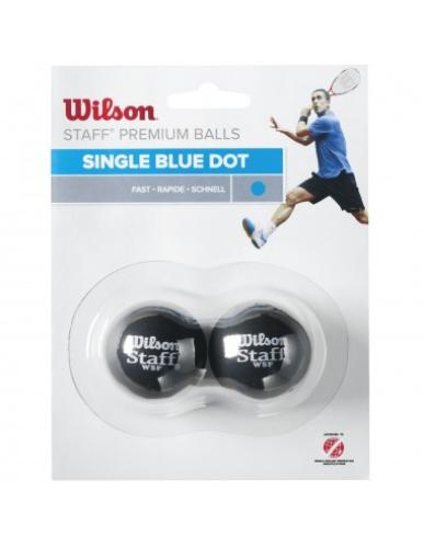Wilson Staff Squash Blue Dot 2 Pack Ball WRT617500