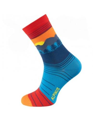 Alpinus Lavaredo socks blue and red FI11072