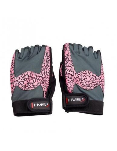 Gloves for the gym Pink Gray W HMS RST03 rS