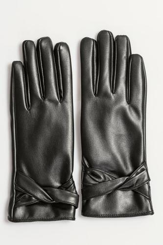 Faux leather γάντια (BLACK)