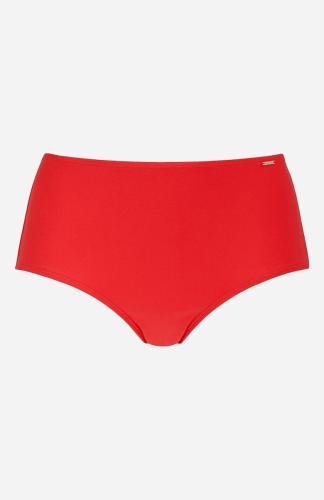 Ψηλόμεσο bikini-slip σε κλασσική γραμμή σε κόκκινο χρώμα