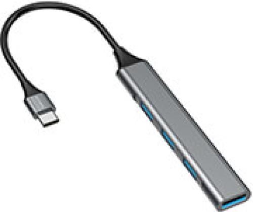 4SMARTS 4IN1 HUB USB-C TO 3X USB-A 2.0 AND 1X USB-A 3.0 SPACE GREY