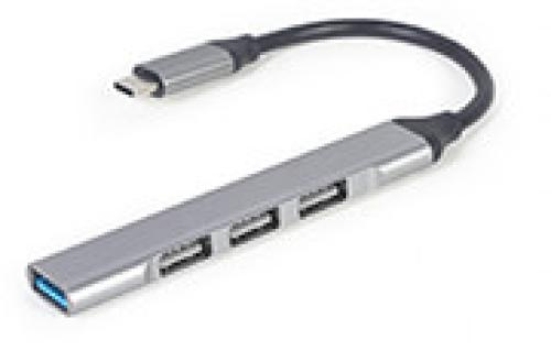 GEMBIRD UHB-CM-U3P1U2P3-02 USB TYPE-C 4-PORT USB HUB (USB3 X 1 PORT USB2 X 3 PORTS) SILVER