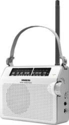 SANGEAN FM/AM COMPACT ANALOGUE TUNING PORTABLE RECEIVER WHITE
