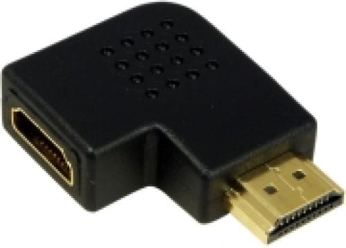 LOGILINK AH0008 HDMI ADAPTER 90° FLAT ANGLED 19-PIN MALE TO 19-PIN FEMALE GOLD PLATED