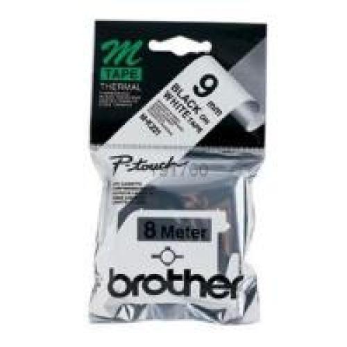 ΓΝΗΣΙΟ BROTHER P-TOUCH M-K221BZ WHITE/BLACK 8M (9 MM) OEM: MK221BZ