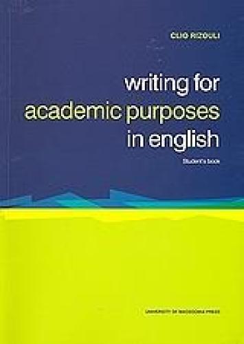 WRITING FOR ACADEMIC PURPOSES IN ENGLISH