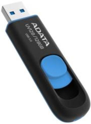 ADATA AUV128-128G-RBE DASHDRIVE UV128 128GB USB 3.2 FLASH DRIVE BLACK/BLUE