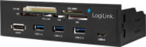 LOGILINK UA0341 5.25'' MULTIFUNCTION FRONT PANEL WITH 6-WAY CARD READER