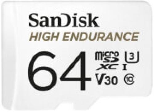 SANDISK SDSQQNR-064G-GN6IA HIGH ENDURANCE 64GB MICRO SDXC U3 V30 CLASS 10 WITH ADAPTER
