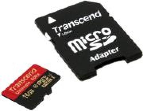 TRANSCEND TS16GUSDHC10U1 16GB MICRO SDHC CLASS 10 UHS-I 600X ULTIMATE WITH ADAPTER