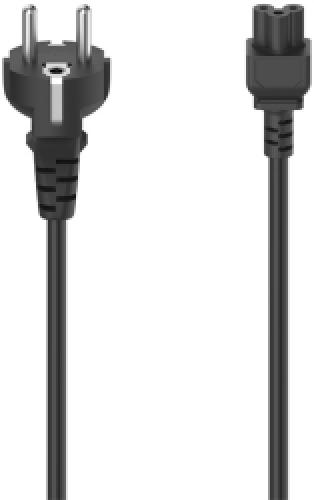 HAMA 200736 MAINS CABLE PLUG WITH EARTH CONTACT - 3-PIN SOCKET (CLOVERLEAF) 2.5 M