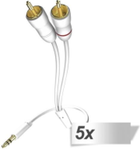 5 X IN-AKUSTIK STAR AUDIO CABLE 3,5MM CINCH 1,5M