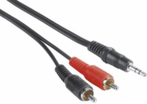 HAMA 205106 AUDIO CONNECTING CABLE 2 RCA MALE PLUGS - 3.5 MM MALE PLUG STEREO 2 M