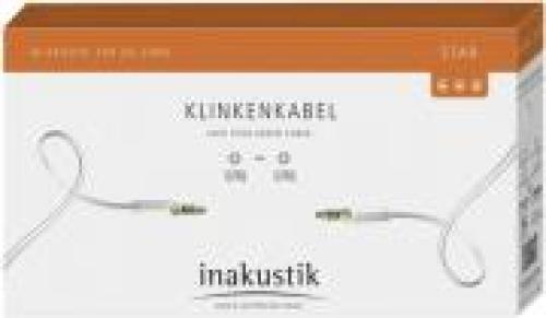 IN-AKUSTIK STAR MP3 AUDIO CABLE 3.5MM JACK PLUG 3M WHITE
