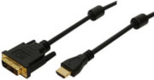 LOGILINK CH0015 HDMI TO DVI-D CABLE GOLD PLATED 5.0M BLACK