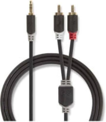 NEDIS CABW22200AT30 STEREO AUDIO CABLE 3.5MM MALE - 2X RCA MALE 3M ANTHRACITE