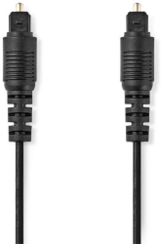 NEDIS CAGP25000BK100 OPTICAL AUDIO CABLE, TOSLINK MALE - TOSLINK MALE 10M BLACK