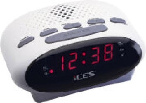 LENCO ICR-210 FM CLOCK RADIO WHITE