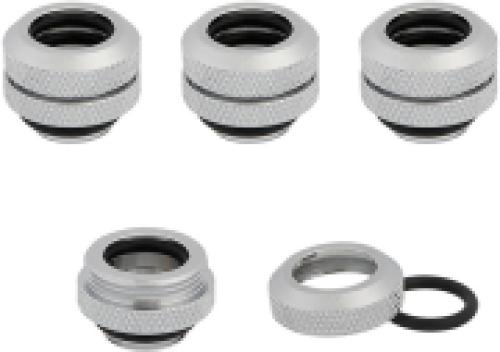 CORSAIR HYDRO X FITTING HARD XF STRAIGHT CHROME 4-PACK (12MM OD COMPRESSION)