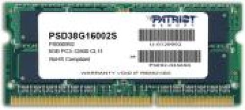 RAM PATRIOT PSD38G16002S 8GB SO-DIMM SIGNATURE DDR3 PC3-12800 1600MHZ