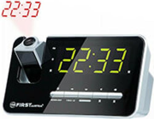 FIRST AUSTRIA FA-2421-7 TABLE DIGITAL DUAL ALARM CLOCK WITH PROJECTOR RADIO + DAY SELECTION