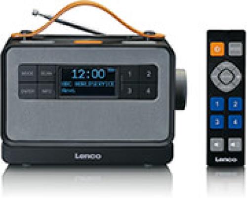LENCO PDR-065BK - PORTABLE FM/DAB+ RADIO WITH BIG BUTTONS AND ''EASY MODE'' FUNCTION, BLACK