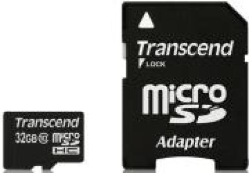 TRANSCEND TS32GUSDHC10 32GB MICRO SDHC CLASS 10 PREMIUM WITH ADAPTER