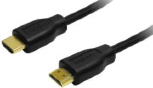 LOGILINK CH0035 HDMI HIGH SPEED WITH ETHERNET V1.4 CABLE GOLD PLATED 1M BLACK