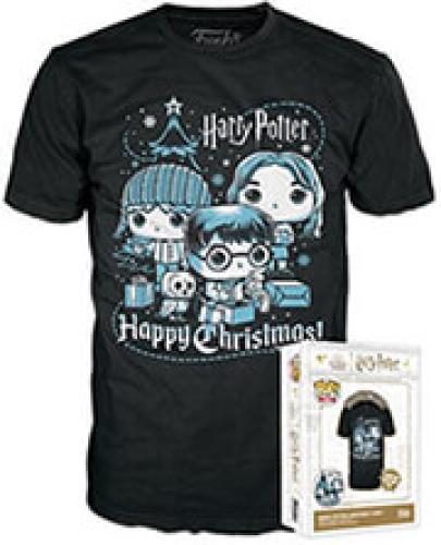 FUNKO BOXED TEE: HARRY POTTER HOLIDAY - RON, HERMIONE, HARRY (S)