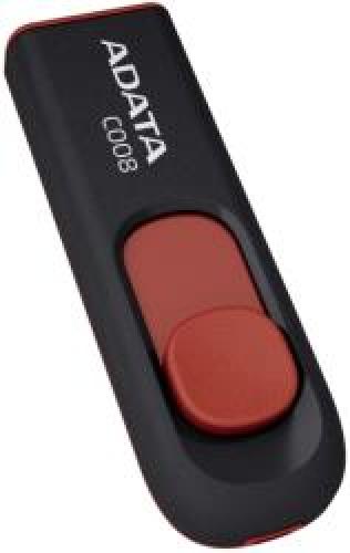 ADATA AC008-16G-RKD CLASSIC C008 16GB USB2.0 FLASH DRIVE BLACK/RED
