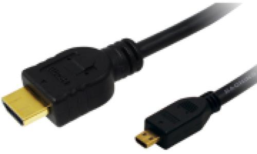 LOGILINK CH0030 HDMI TO MICRO HDMI HIGH SPEED WITH ETHERNET V1.4 CABLE 1M BLACK