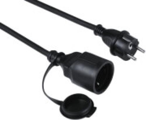 HAMA 137241-223252 OUTDOOR EXTENSION CABLE IP44 10M BLACK