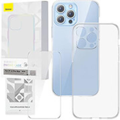 BASEUS TRANSPARENT CASE AND TEMPERED GLASS SET CORNING IPHONE 13 PRO MAX