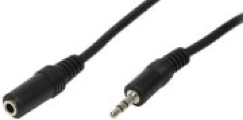 LOGILINK CA1056 AUDIO EXTENSION CABLE 1X 3.5MM MALE TO 1X 3.5MM FEMALE 10M BLACK